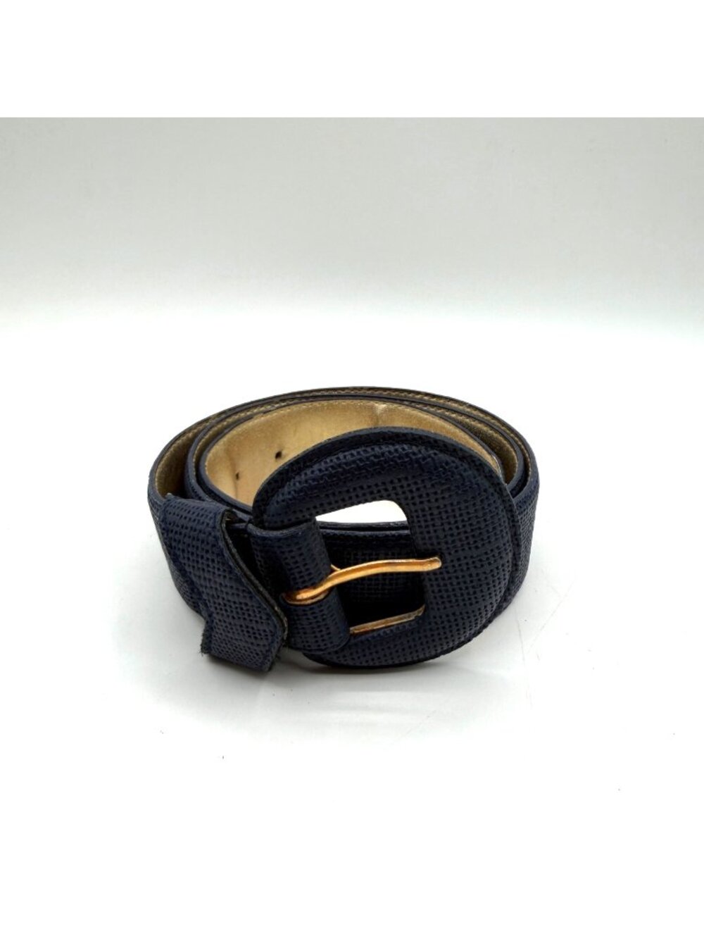 Vintage Calderon Navy Textured Belt Size Large